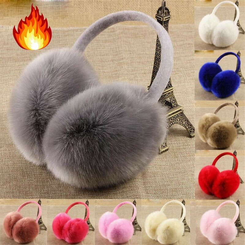Fluffy Cosy Ear Muffs para mulheres, Earflaps quentes, aquecedor de ouvido macio, inverno