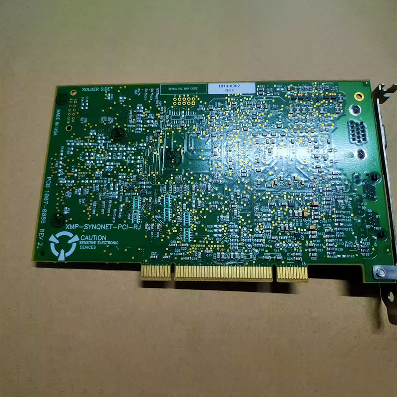 Cartão de comunicação XMP-SYNQNET-PCI-RJ T014-0002 REV.5 6 PCB 1007-0085 REV 2, XMP-SYNQNET-PCI-RJ