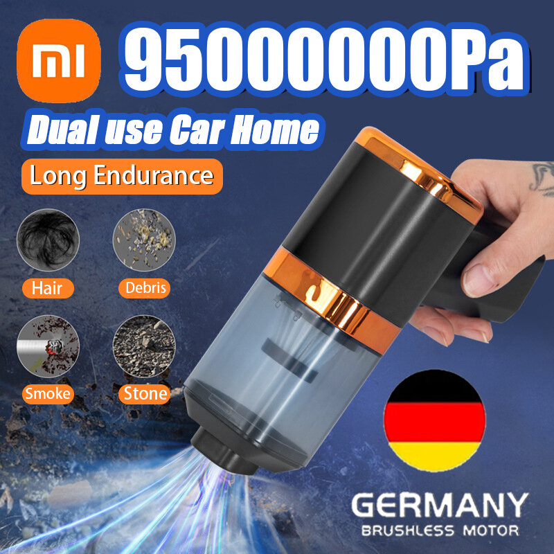 Xiaomi 95000000Pa Cordless Car Vacuum Lightweight Mini Vacuum High Power Vacuum Cleaner for Car Home for Dust Pet Hair Dirt Home