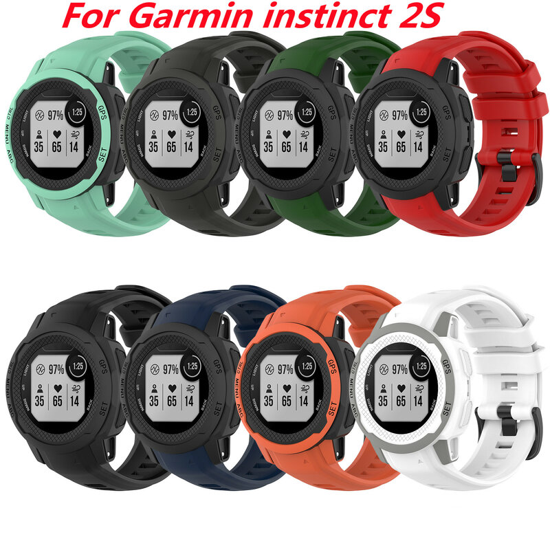 Ремешок силиконовый для смарт-часов Garmin Instinct 2S, спортивный браслет для Garmin Instinct 2S, аксессуары для часов, 20 мм, 46 мм, 45 мм