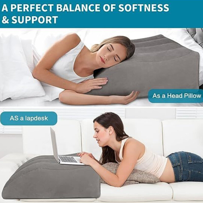 Travesseiro inflável da cunha da elevação da perna, Almofada do sono, Melhorar a circulação, Reduzir o inchaço, Melhorar o sono