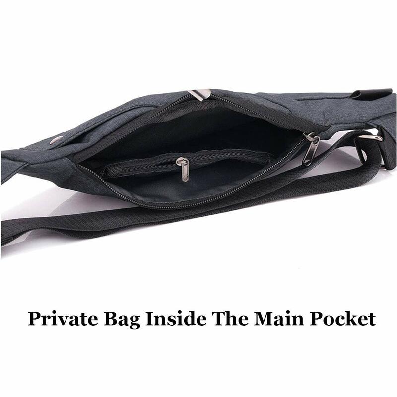 Sling Bag Anti-Thief Crossbody Personal Pocket Bag Lightweight Chest Shoulder Backpack for Travel Hiking (Dark Grey)