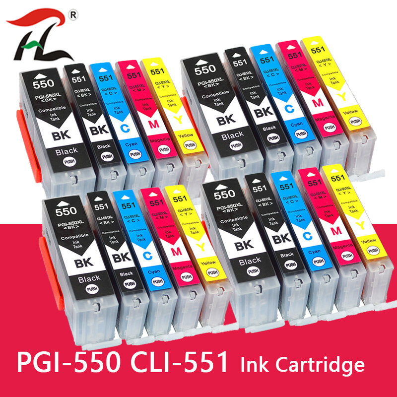 PGI550XL PGI550 CLI551 pgi 550 cli-551 XL cartucho de tinta para Canon PIXMA IP7250 MG5450 MX925 MG5550 6450 5650