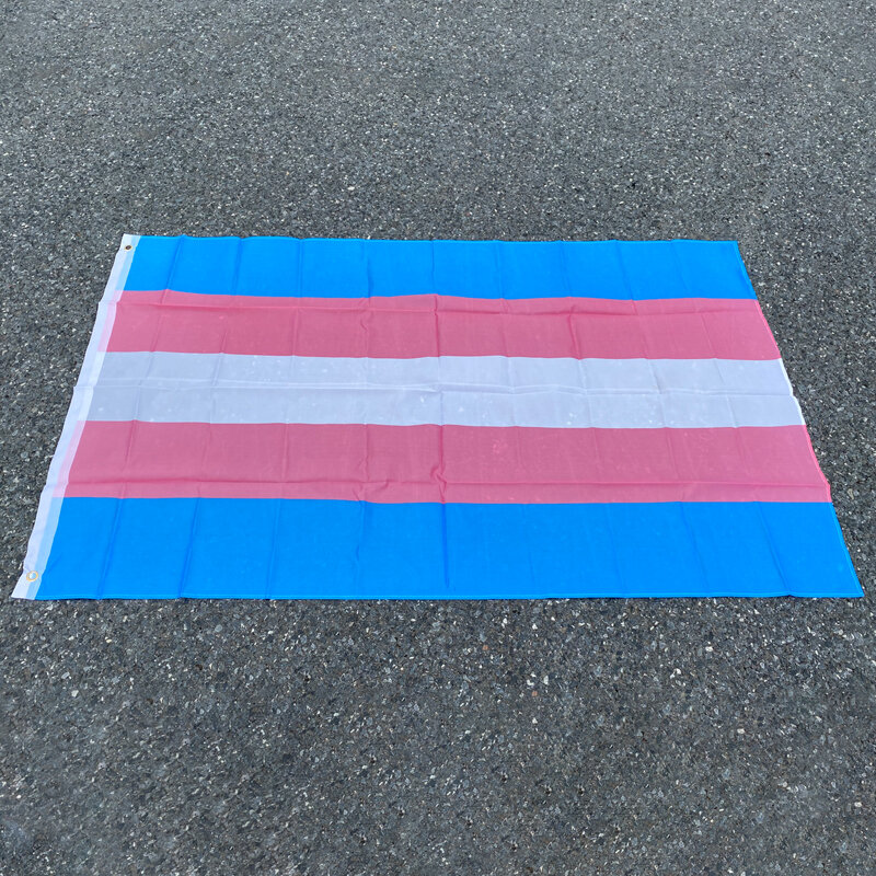 Aerlxemrbrae Vlag Regenboog Nieuwe Transgender Vlag 5ft * 3 Ft-100% Polyester Gay Pride Gay Vlag