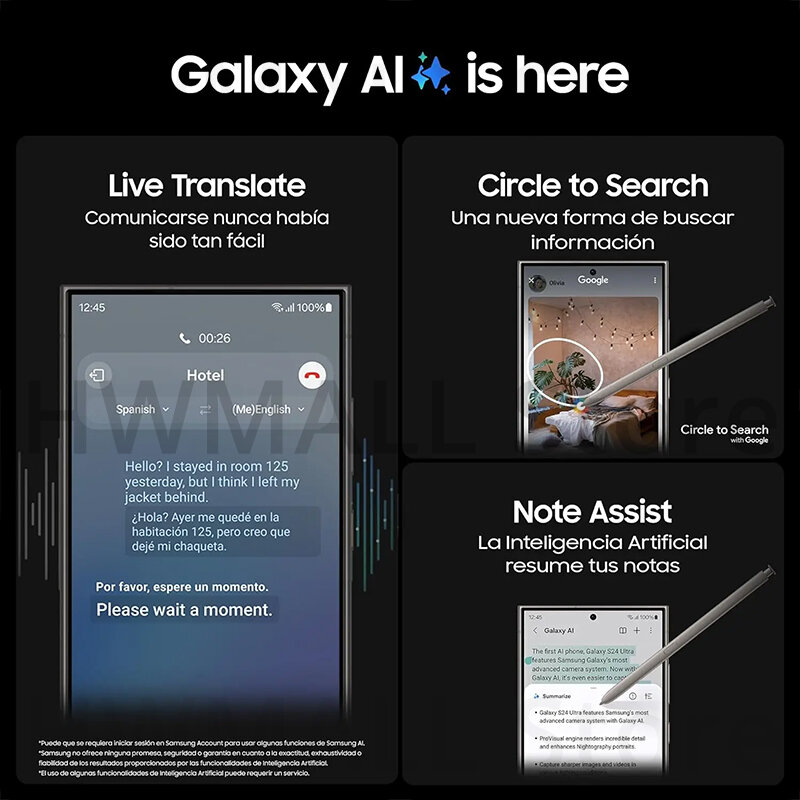 2024 nowy Samsung Galaxy S24 Ultra AI smartfon 200MP szerokokątny aparat AI telefon komórkowy 6.8 "AMOLED 120Hz 2X wyświetlacz 45W 5000mAh