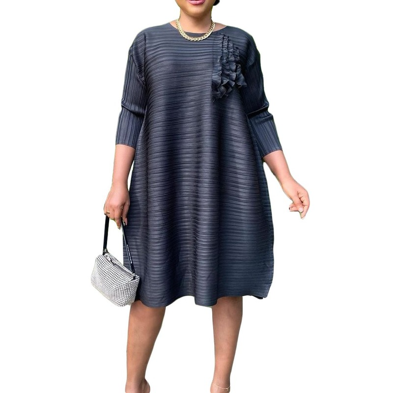 Enrugamento vestido de verão a linha vestidos africanos para mulher 2022 elegante solto robe africaine femme vestidos casuais roupas africanas