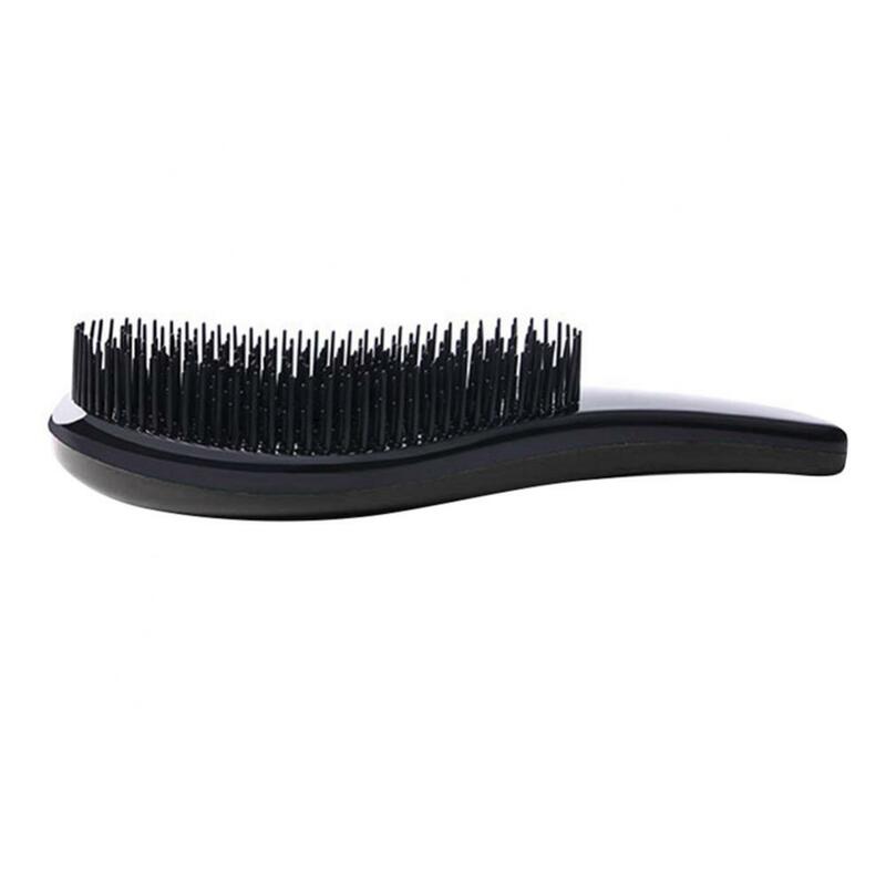 Mini brosse à cheveux antistatique, poignée, tête, cuir chevelu, massage, peigne, support, poignées bouclées, angle, salon, coiffure, style