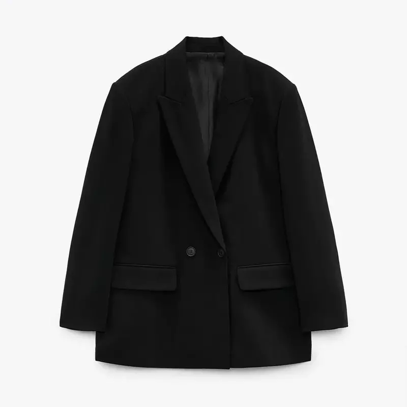 Terno solto de gola polo feminino, casaco de manga comprida, estilo europeu e americano, novo produto, primavera 2022