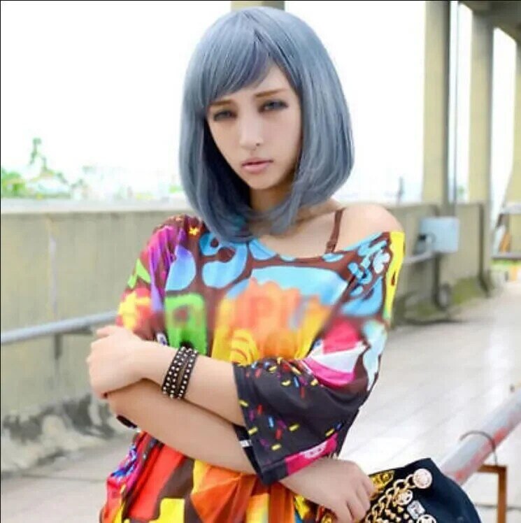 WIG WIG HOT  HOT Women Fashion Style Popular Short Straight Hair Cosplay Party Girl