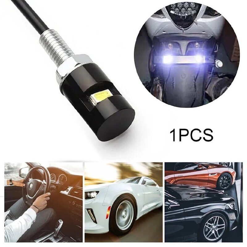 1 pz Auto LED targa bullone luce 12V 1W luce bianca Auto targa luce 6000K Super luminoso accessori Auto universali
