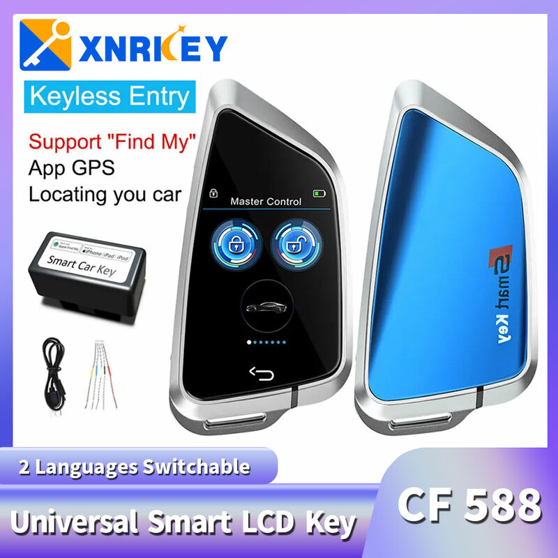 XRNKEY-Clé intelligente universelle modifiée, écran LCD CF588, BMW, Benz, Ford, Toyota, Audi, Kia, confortable