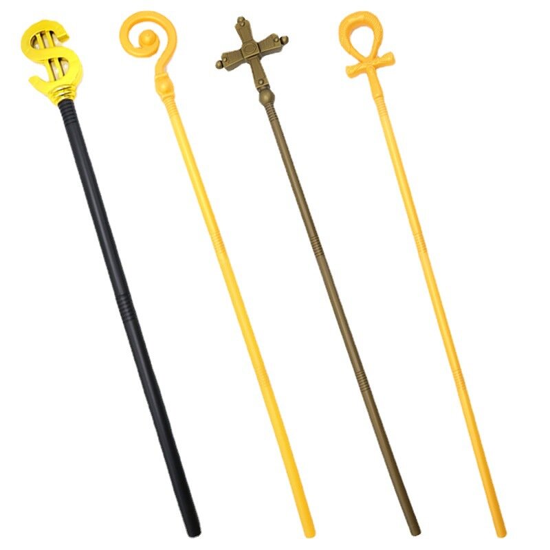 New Halloween Scepter Cane Props Costume Jewelry Cross Scepter King Scepter Wand Prom Holiday Toys Kids Gift