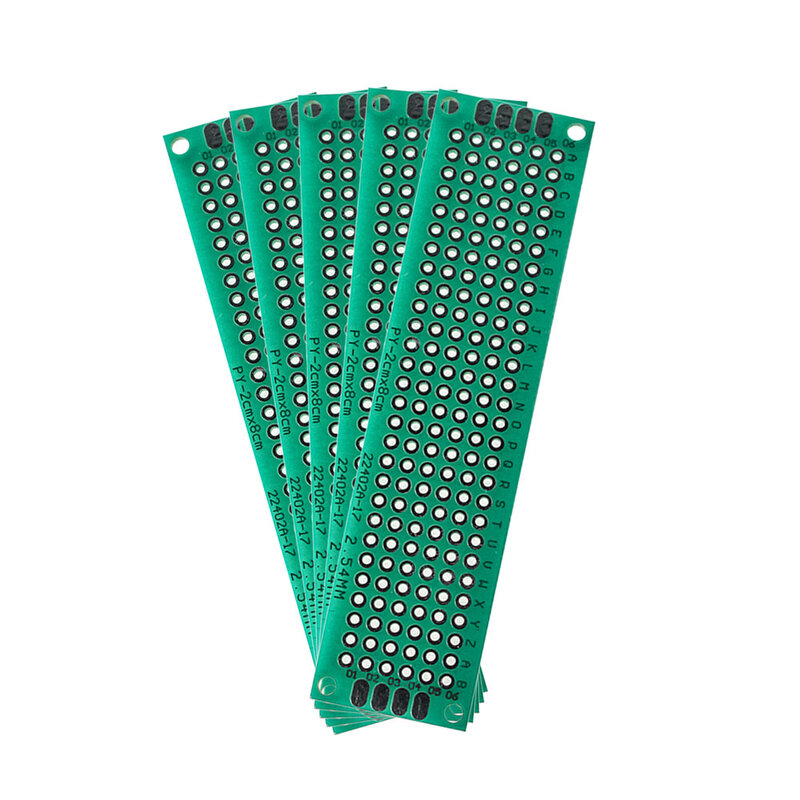 5 Stück 2*8cm Leiterplatte einseitige Prototyp platine grün DIY Universal-Leiterplatten elektronisches Kit