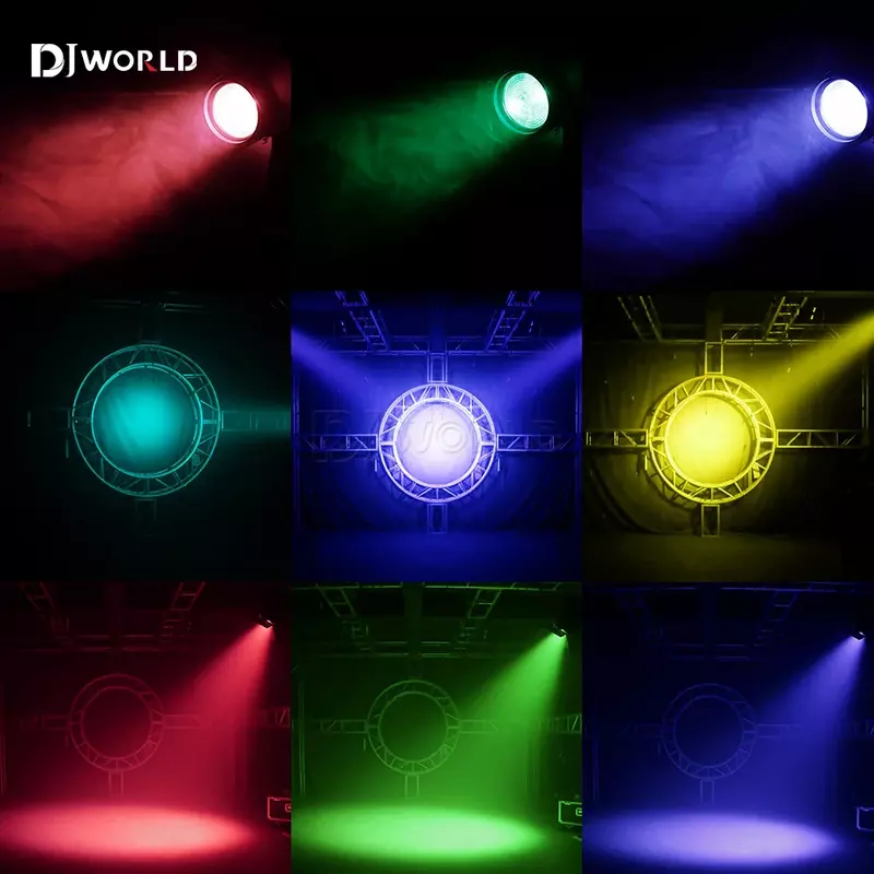 Luzes LED Efeito de Iluminação de Palco, Spotlight DMX, Quente e Cool Light, RGBW, 4in 1, 250W, Quente e Cool, Fit para DJ, Disco, KTV, Teatro, Boate, Bar, casamento