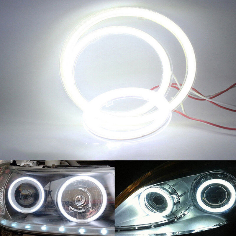 Car Angel Eyes COB LED Halo Ring Lights Car Motorcycle Headlight Circle Ring Aperture Lamp Fog Light 60/70/80/90/100/110/120MM