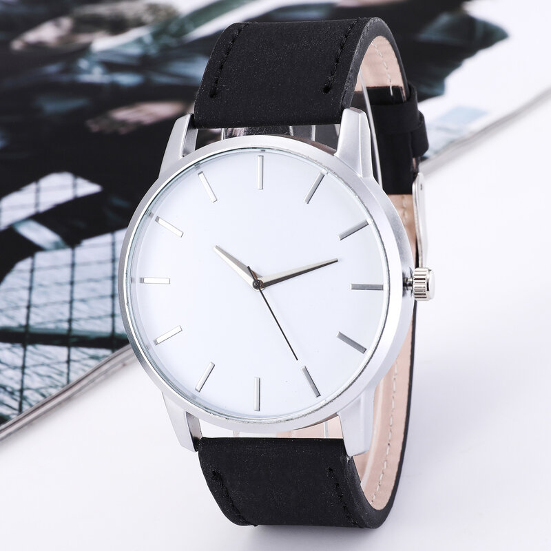 Wysokiej jakości modne i codzienne męskie zegarki moda biznes kwarcowy zegarek ścierny skórzany pasek Watch064