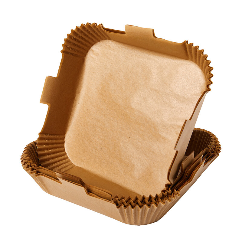 주방 오븐 베이킹용 일회용 종이 에어 프라이어 액세서리, 사각형 원형 내유성 라이너, 붙지 않는 매트, 50 개