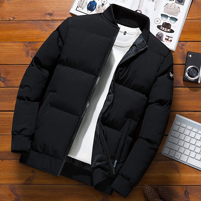 เสื้อกันหนาวแบรนด์2024 mrmt สำหรับผู้ชายเสื้อโค้ทผ้าฝ้ายบุนวมหนาเสื้อแจ็คเก็ตผ้าฝ้ายบุนวม