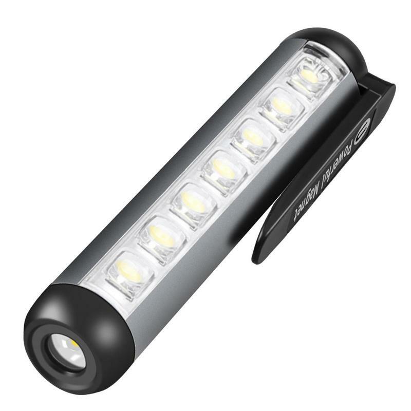 Lampe de poche magnétique à LED, étanche IP65, stylo de poche, lampe de travail, multifonction, lecture, camping