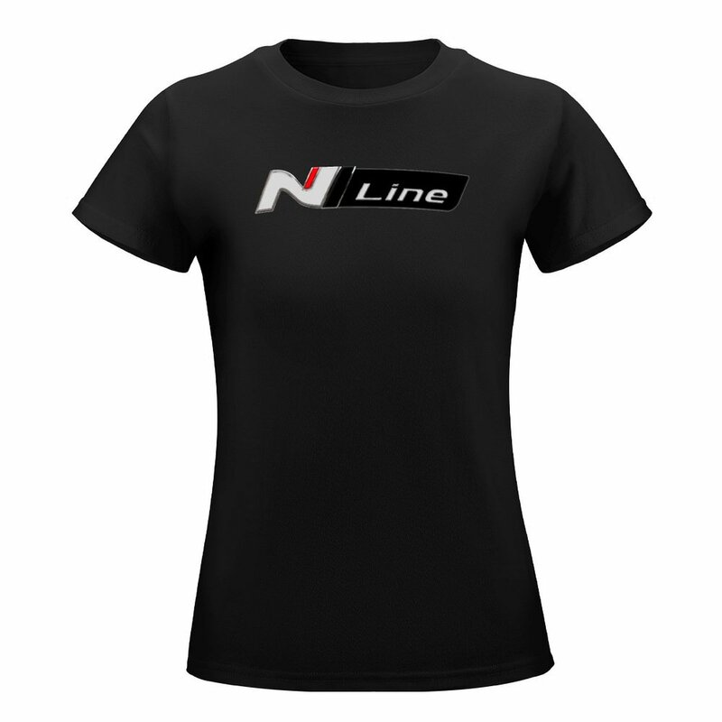 Camiseta con logotipo de rendimiento n-line para mujer, camisas de entrenamiento con gráficos divertidos