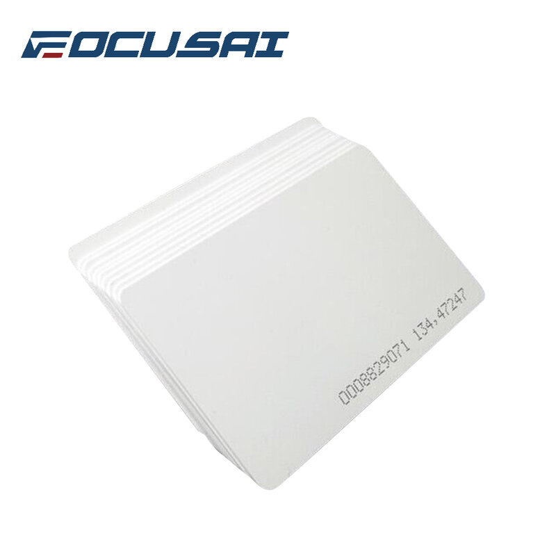 FOCUSAI-tarjetas con Chip electrónico en blanco, 10 piezas, TK4100, 125kHz, RFID, identificación de proximidad