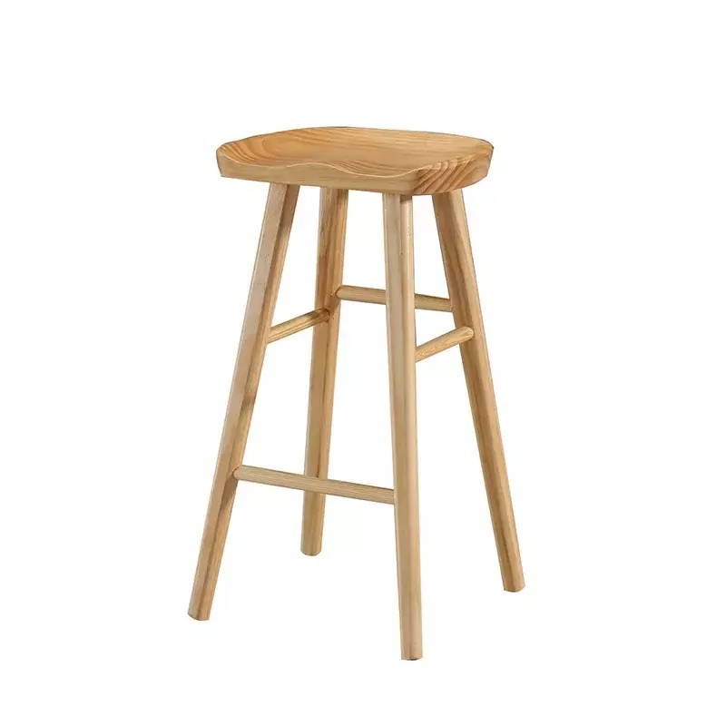 Оригинальный домашний стул из массива дерева, высокий стул, современный минималистичный барный стул, барный стул, скандинавский барный стул, барный стул