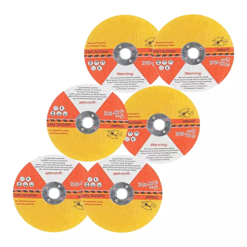 6pcs 75mm Cutting Disc Circular Resin Saw Blade Grinding Wheel Cutting Disc For Angle Grinder Steel Stone Cutting