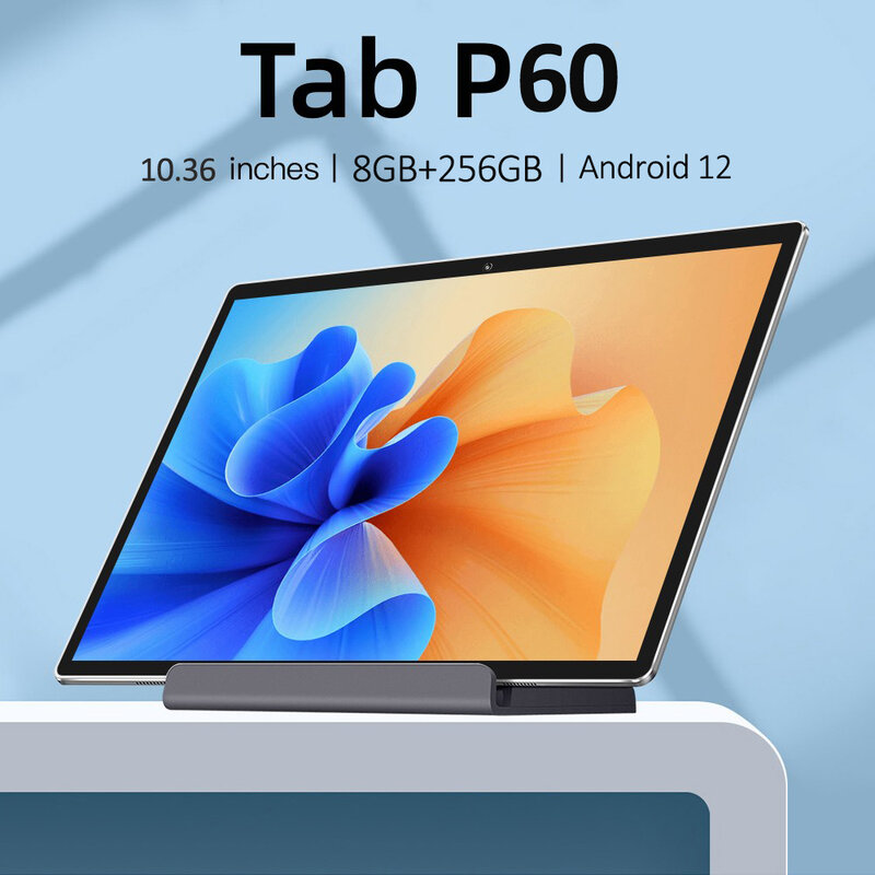 Планшет с 10,1-дюймовым дисплеем, ОЗУ 8 Гб, ПЗУ 2023 ГБ, 10,36 мАч, Android 12