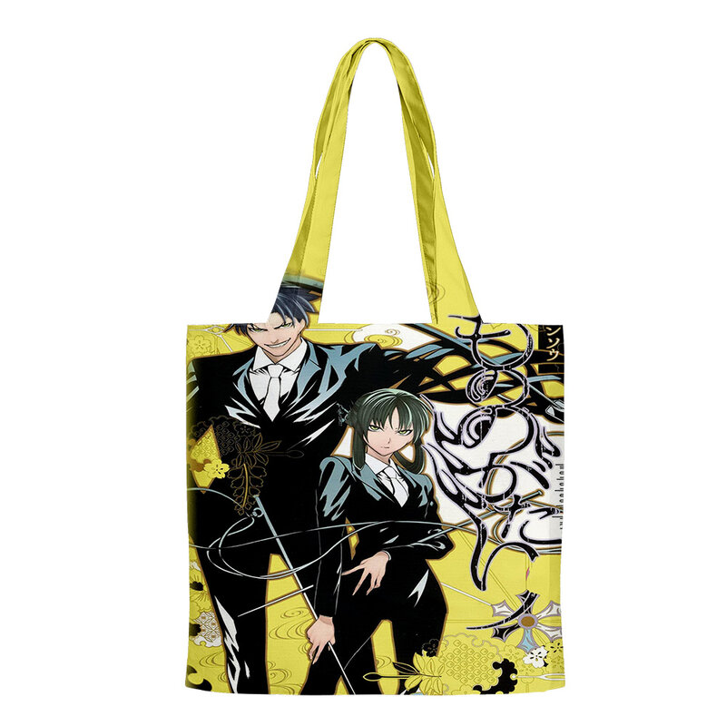 Mononogatari anime 2023 novo saco sacos de compras reutilizáveis ombro shopper sacos bolsa casual