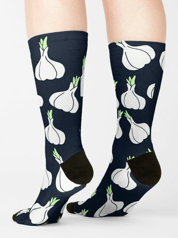 Cute Garlic Socks Set para homens e mulheres, presente de Natal, verão