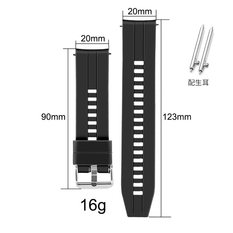 Pulseira de silicone para relógio Huawei, pulseira, pulseira para Huawei Watch 3, 4 Pro, GT4, GT3, GT 2, 42mm, 46mm, GT2 Pro, 20mm, 22mm