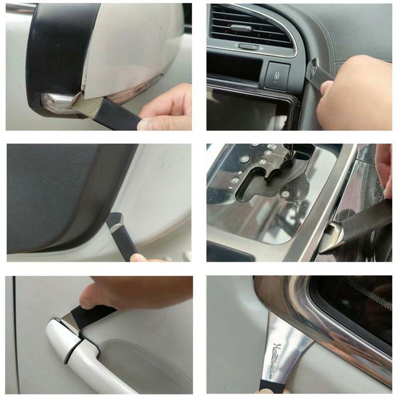 Противоскользящая пластина из нержавеющей стали для модификации автомобильного аудио, дверной центральный консоль, удаление зеркала заднего вида, противоскользящая металлическая пластина