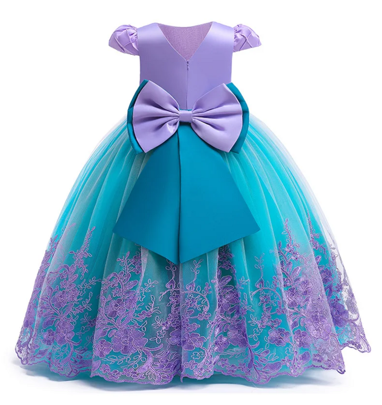 Костюм Русалки для девочек, светодиодная подсветка, искусственное платье принцессы Ариэль, для подарка на день рождения, искусственное платье на Хэллоуин