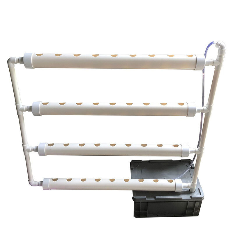 Hydroponics System Wall Mounted Garden Planter 4-tube 36-hole Soilless Cultivation Smart Indoor Vertical Planter Aerobic System