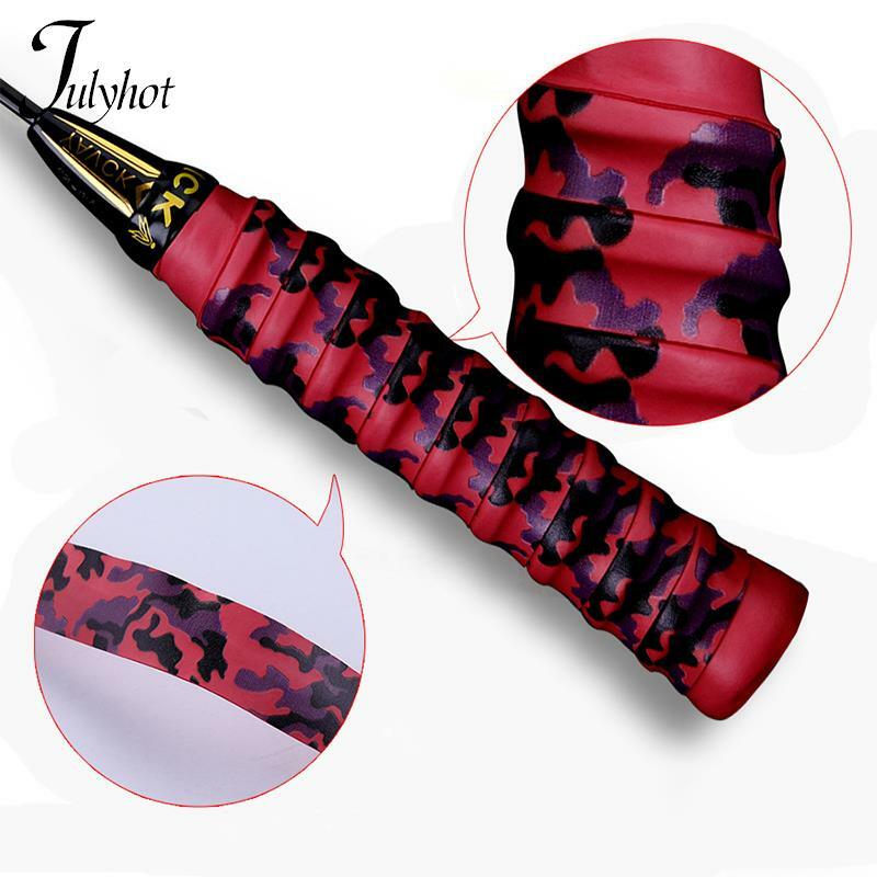 1pc Absorb Sweat Racket Anti-slip Tape Handle Grip For Tennis Badminton Camouflage Wrapping Skidproof Sweat Band 110*2.5cm