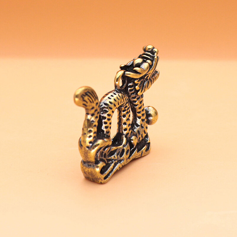 Retro ottone zodiaco drago ciondolo portachiavi ornamento zaino appeso Decor accessori regalo