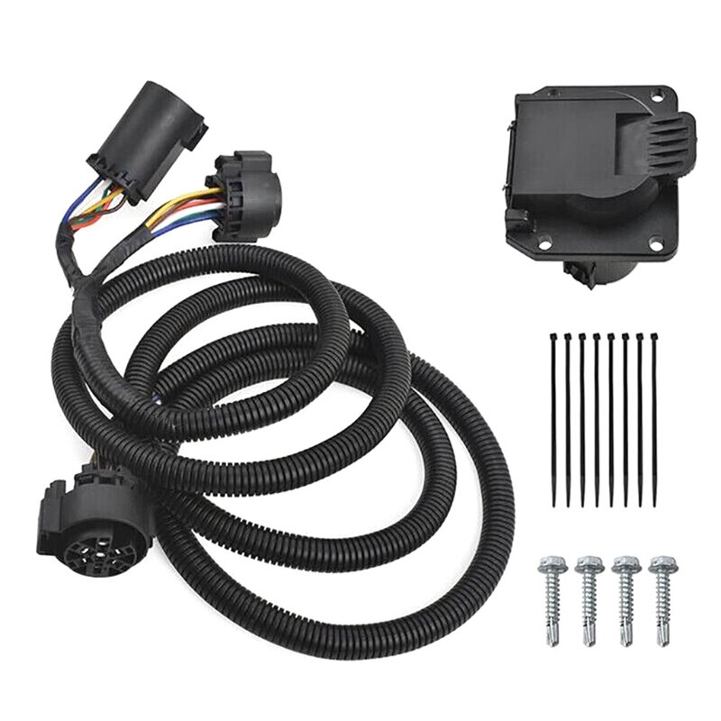 56070 7 Pin Truck Trailer Wiring Harness Extension for Ford Dodge Chevrolet Toyota Nissan