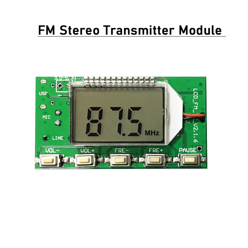 87-108MHz Frequency DSP PLL FM Stereo Transmitter Receiver  Module LCD Digital campus Broadcast FM Radio Wireless