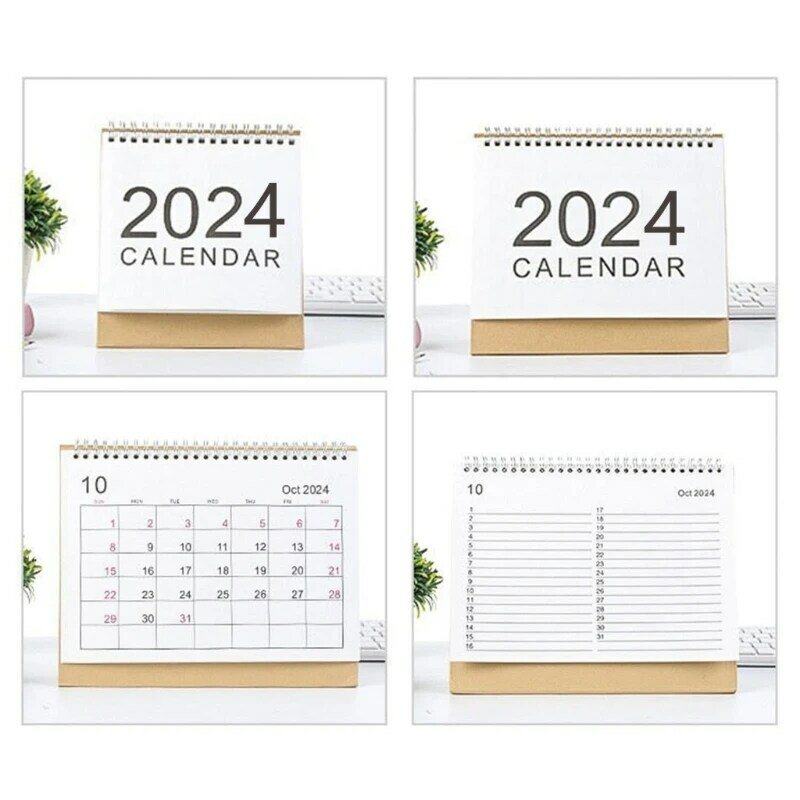 2024 lindo criativo mini calendário de mesa decoração artigos de papelaria calendário escolar simples calendários de mesa de