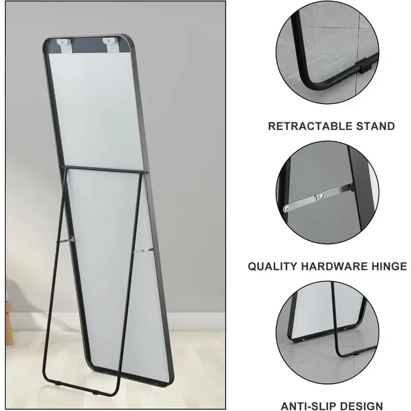 Full Length Mirror Large Floor Mirror， Mirror with Stand Wall Mirrors  Standing Hanging,Large Floor Mirror