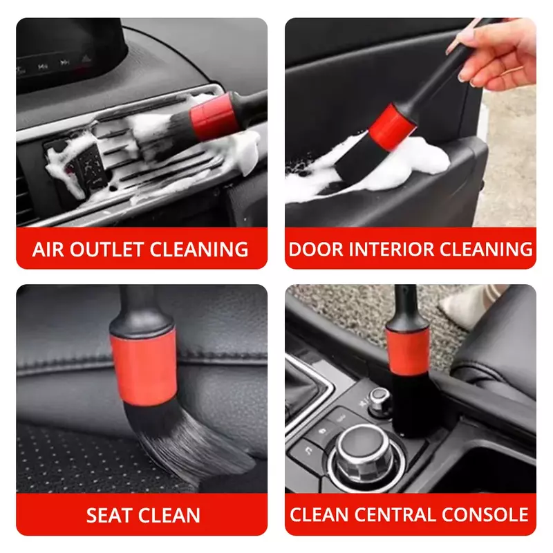 Zestaw 5 szt. Zestaw detale samochodów czyszczenia szczoteczki do mycia narzędzi na desce rozdzielczej akcesoria do wylotu powietrza szczotki do czyszczenia myjki samochodowe