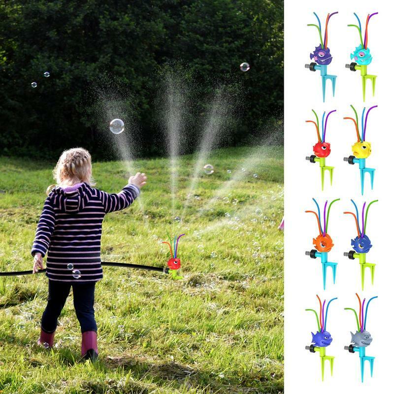 Spray de água ao ar livre com tubos Wiggle para crianças, brinquedo Spining, giratório, verão, quintal, crianças pequenas, brinquedos