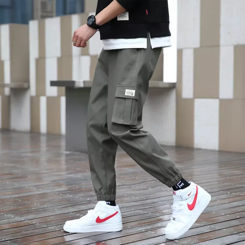Calça de jogging confortável masculina, calça esportiva justa, macacão de lazer, moda, novo estilo