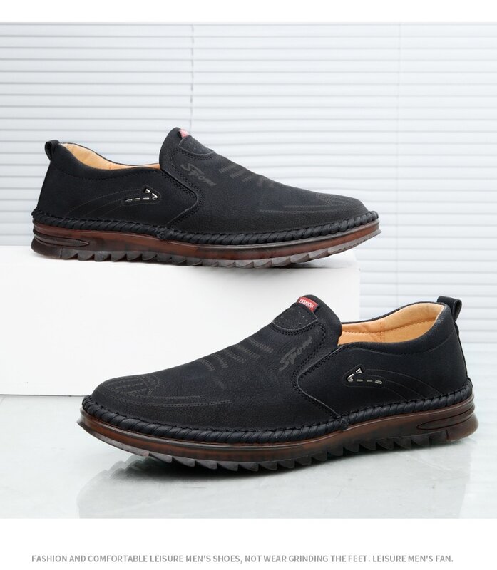 Бесплатная доставка, новинка 2023, дышащая мужская обувь с отверстиями, мужская деловая обувь для отдыха с ручной строчкой