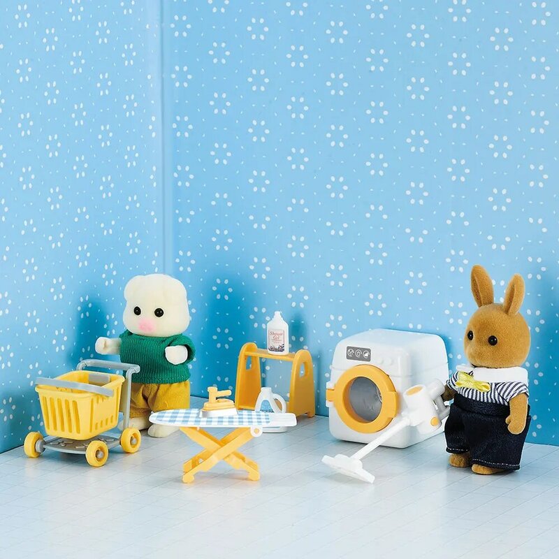Miniatur furnitur 1:12 mainan dapur keluarga Hutan meja makan rumah boneka aksesori kamar mandi bermain peran untuk hadiah mainan anak perempuan