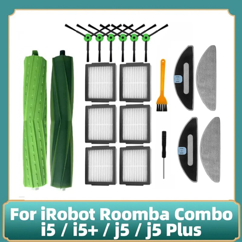 Onderdelenaccessoires Voor Irobot Roomba Combo I5 / I5 + / J5 / J5 + Robotstofzuiger Hoofdborstel Hepa Filter Mop Pads