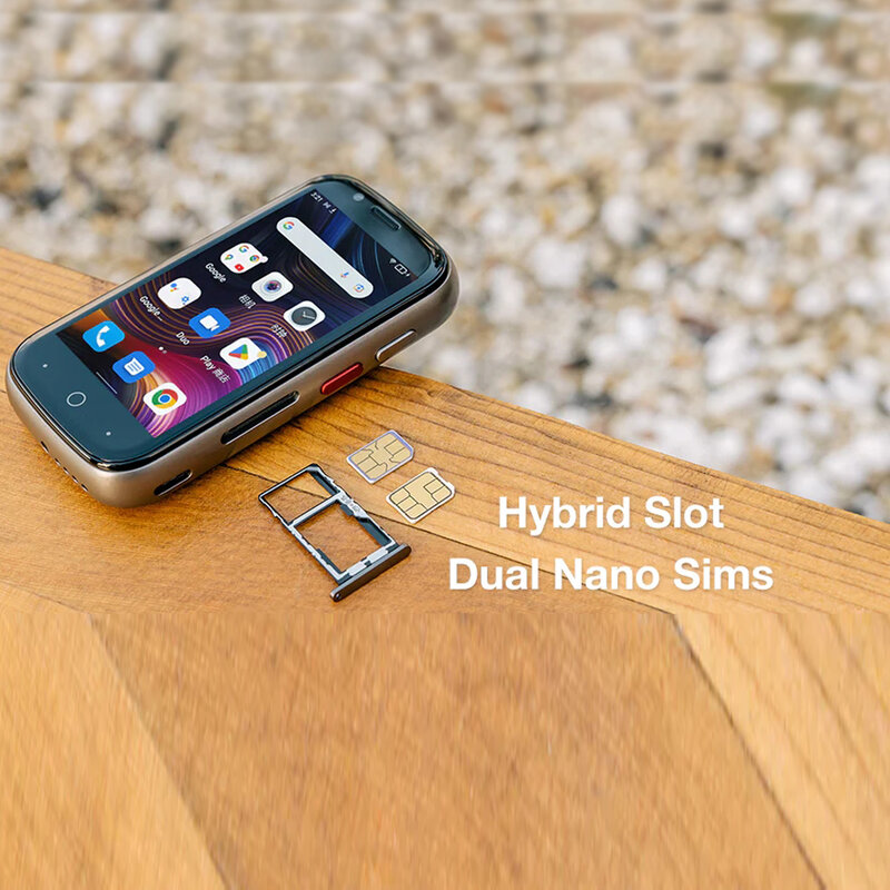 Unihertz 젤리 2E 미니 스마트폰, 언락 글로벌 버전, 4G 안드로이드 12, HD 음성 지원, 4 + 64GB 휴대폰, SD 카드 포함