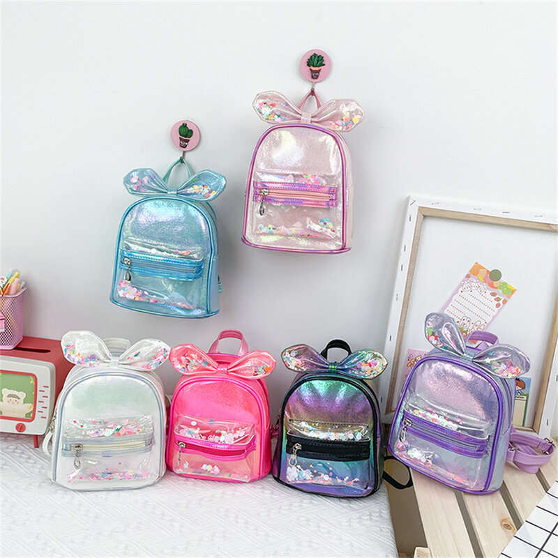 Mochila de princesa con nombre personalizado para niños, bolso de regalo de PU, mochilas encantadoras para niñas pequeñas de jardín de infantes