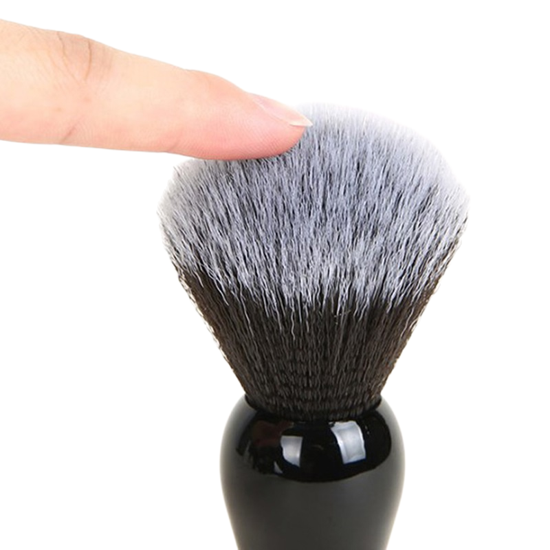 Cepillo de afeitar de pelo de tejón Natural para hombres, herramienta de afeitado, cepillo de afeitar con mango de madera, limpieza de barba Facial