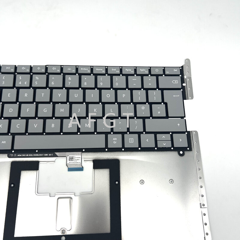 لوحة مفاتيح أصلية لأجهزة لاب توب سطح ميكروسوفت ، رمادي ، المملكة المتحدة ، تخطيط الولايات المتحدة ، 1 ، 2 ، دفتر ملاحظات ، أو "، أو ، أو ، أو ، جديد